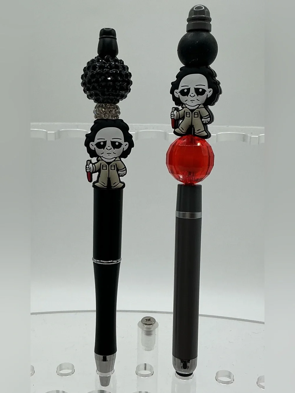 PEN AND STLUS SET MICHAEL MYERS FROM HALLOWEEN MOVIES DECORATIVE BEADED